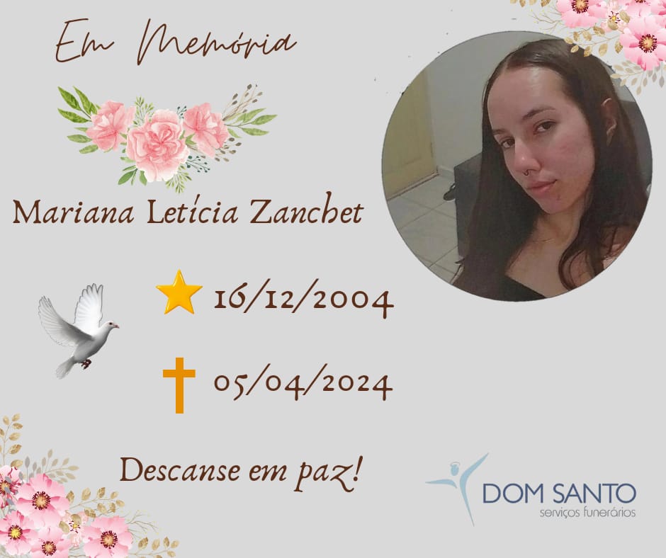 Obituário: MARIANA LETÍCIA ZANCHET