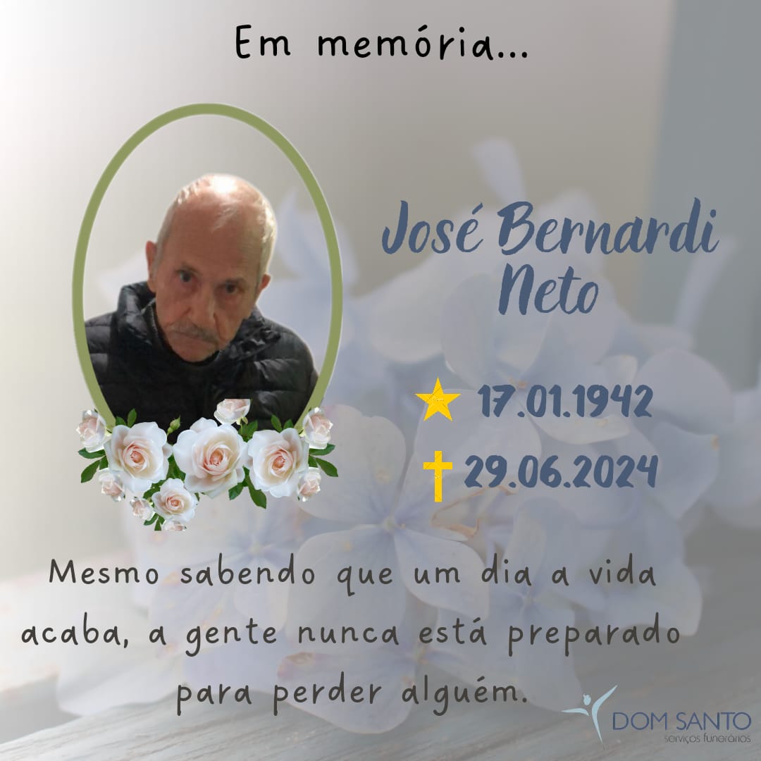 Obituário: JOSÉ BERNARDI NETO