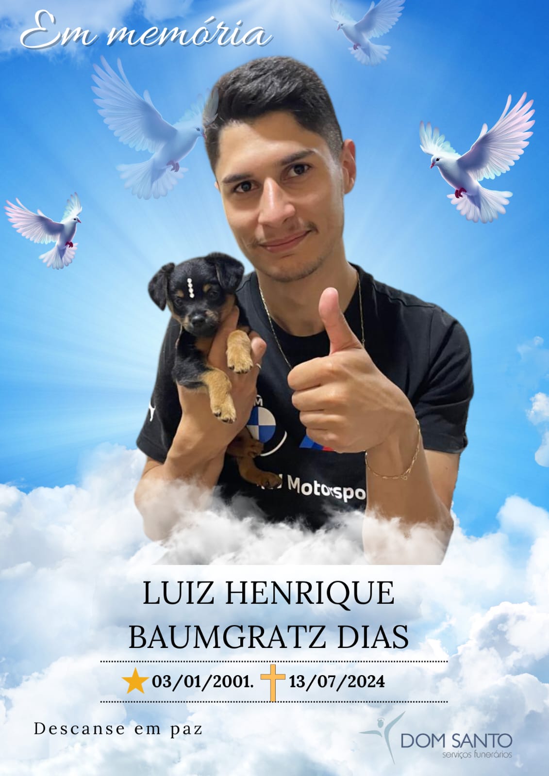 Obituário: LUIZ HENRIQUE BAUMGRATZ DIAS